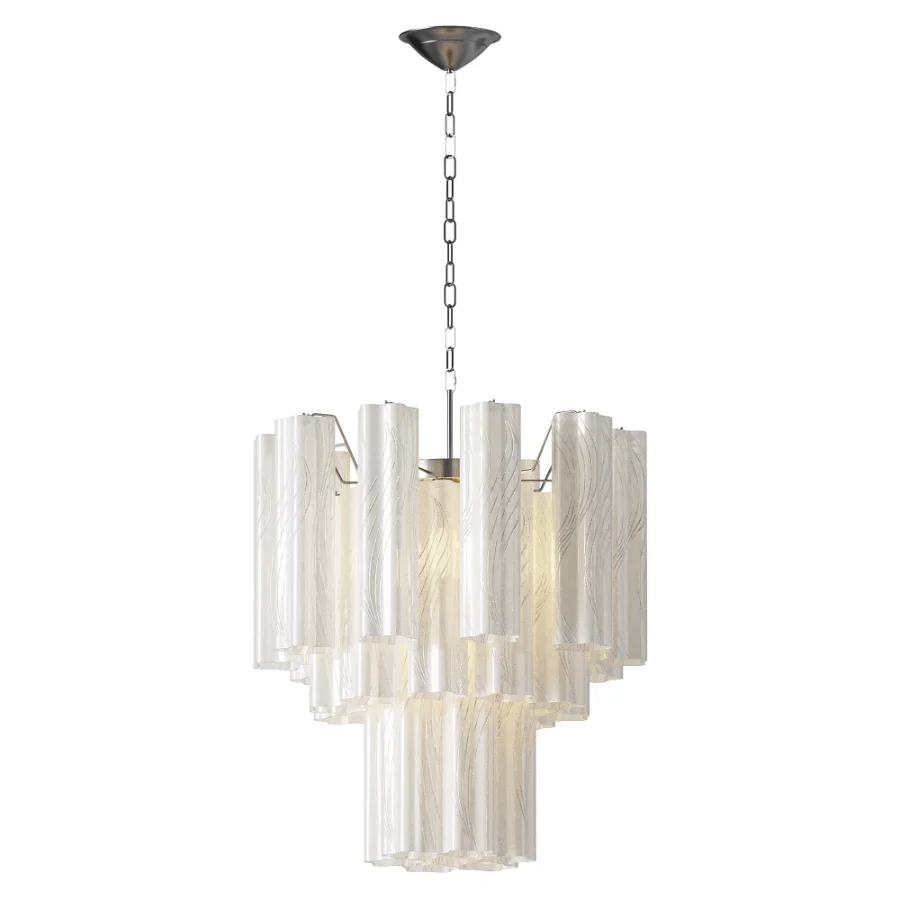 Azzura Glass Chandelier white Image 3
