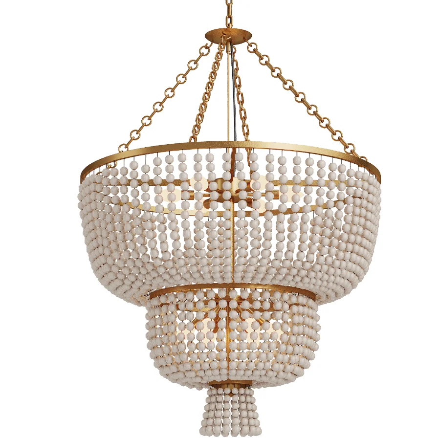 Beaded Kona Tiered Chandelier Image 3