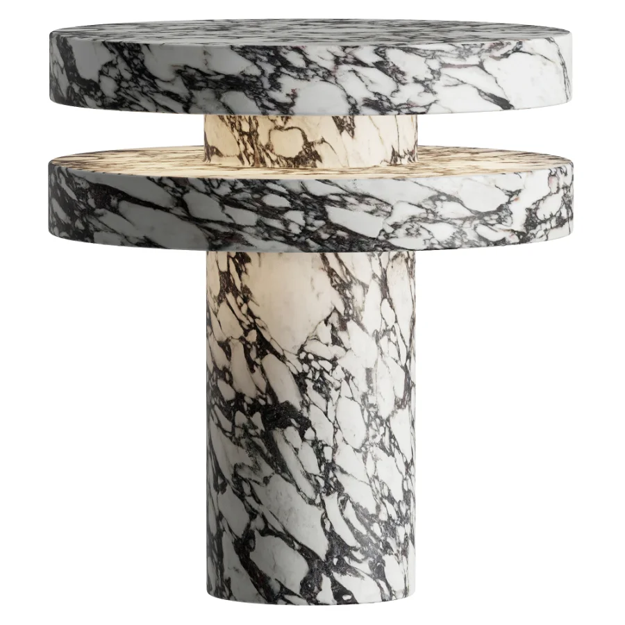 Pillar Marble Table Lamp Image 1