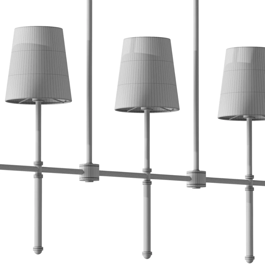 DEMIAN LONG slatted chandelier Image 4