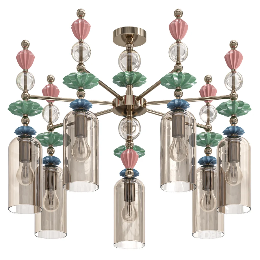 Chandelier on a rod Odeon Light Bizet Image 3