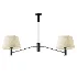 Black Fabric Double Ceiling Lamp - Thumbnail 1