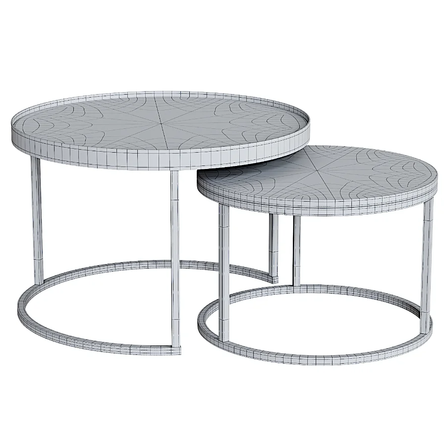 Nested Coffee Table in Dark Walnut Image 1