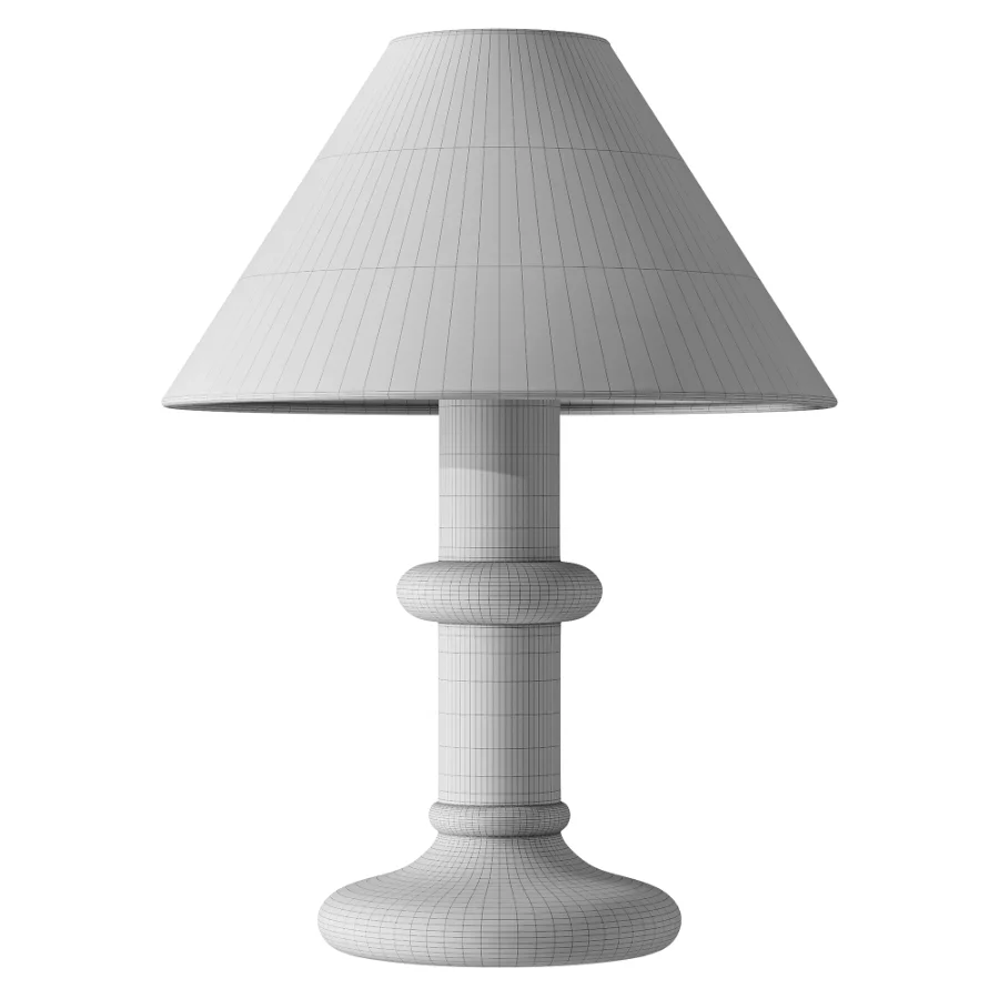 Chrome Fabric Table Lamp Image 3