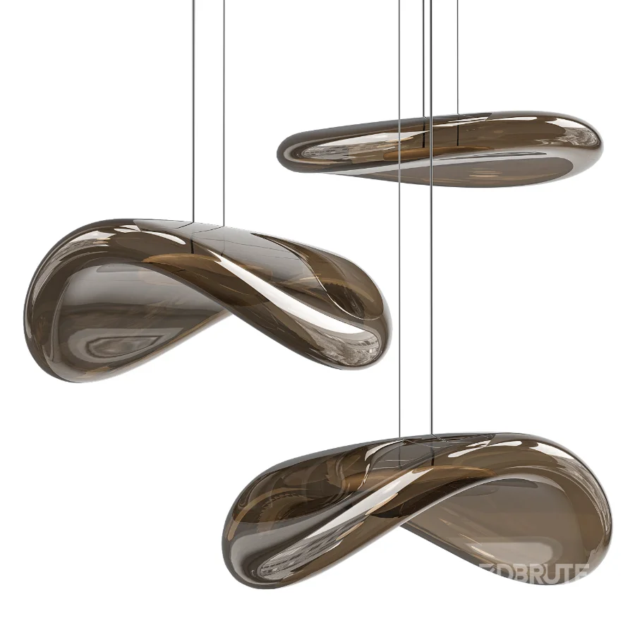Organic Glass Pendant Light Image 5