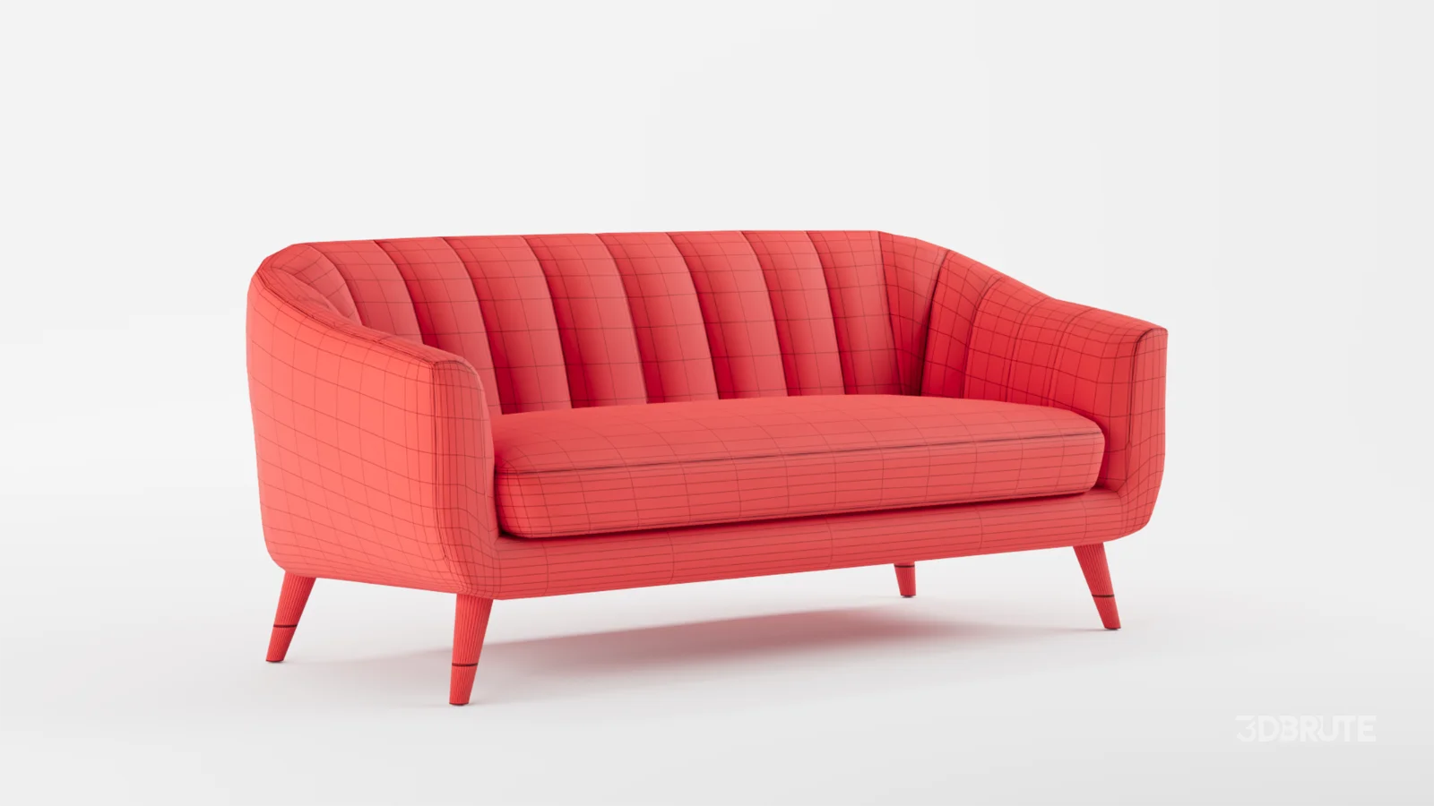 Steffan Wide Velvet Flared Arm Sofa Image 11