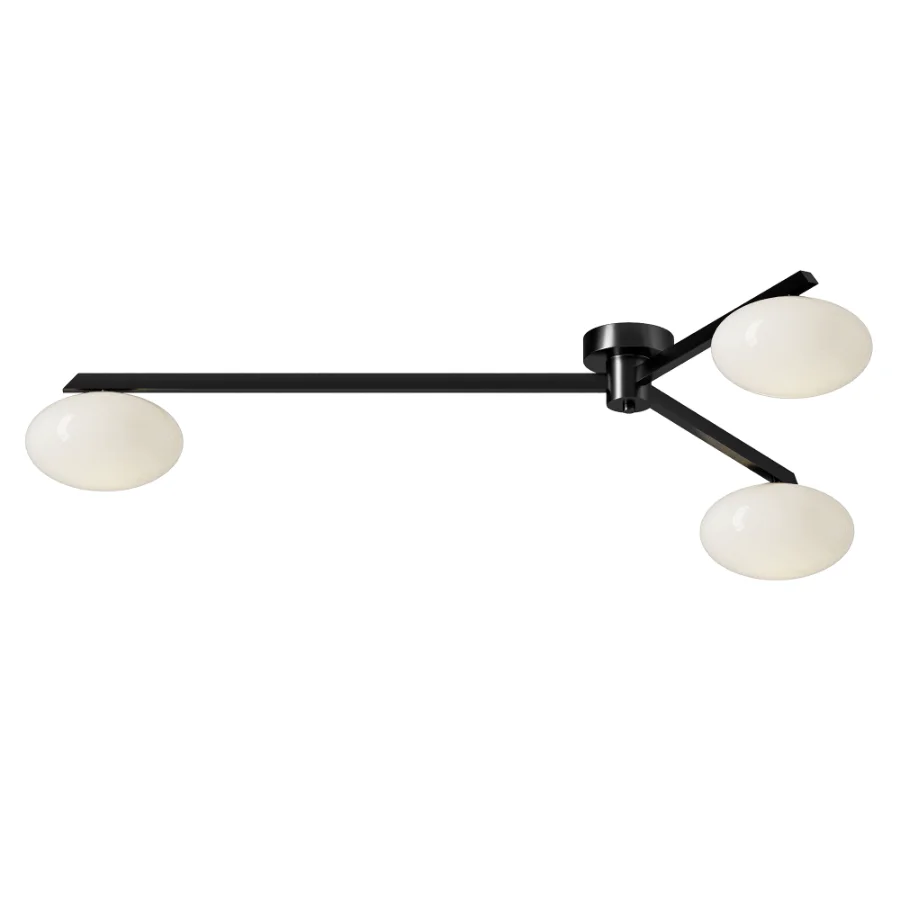 Modern Flush Mount Ceiling Fixture Glass Shades G9 Image 2