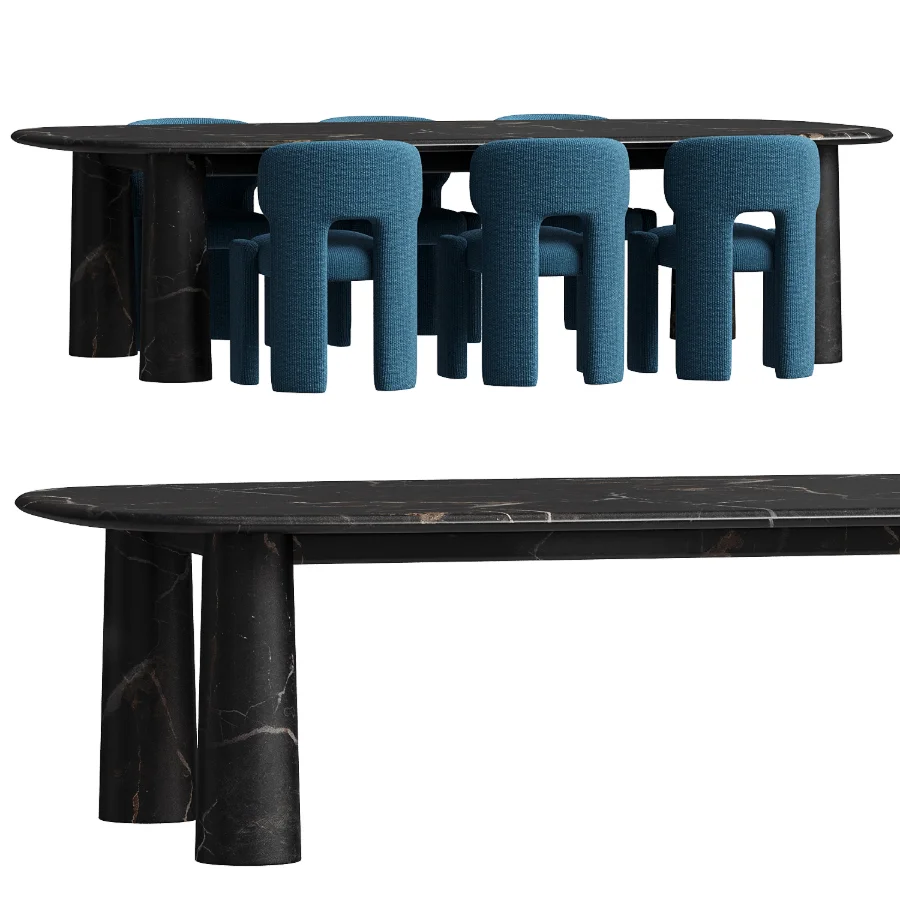 Mohdern Bold Dining Table Chair Image 3