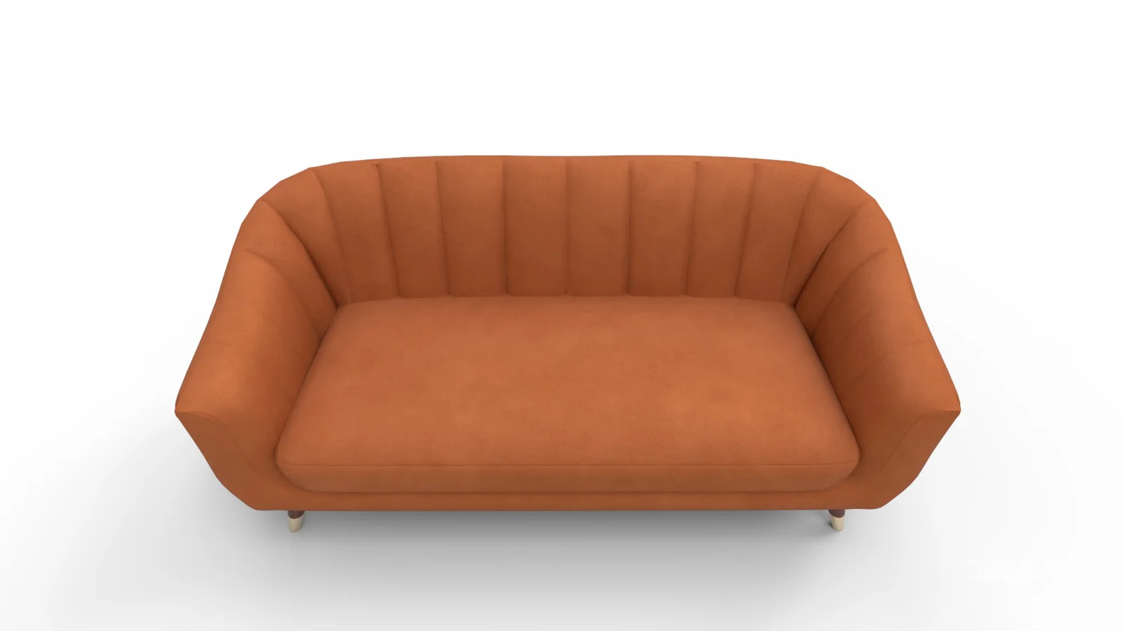 Steffan Wide Velvet Flared Arm Sofa Image 8