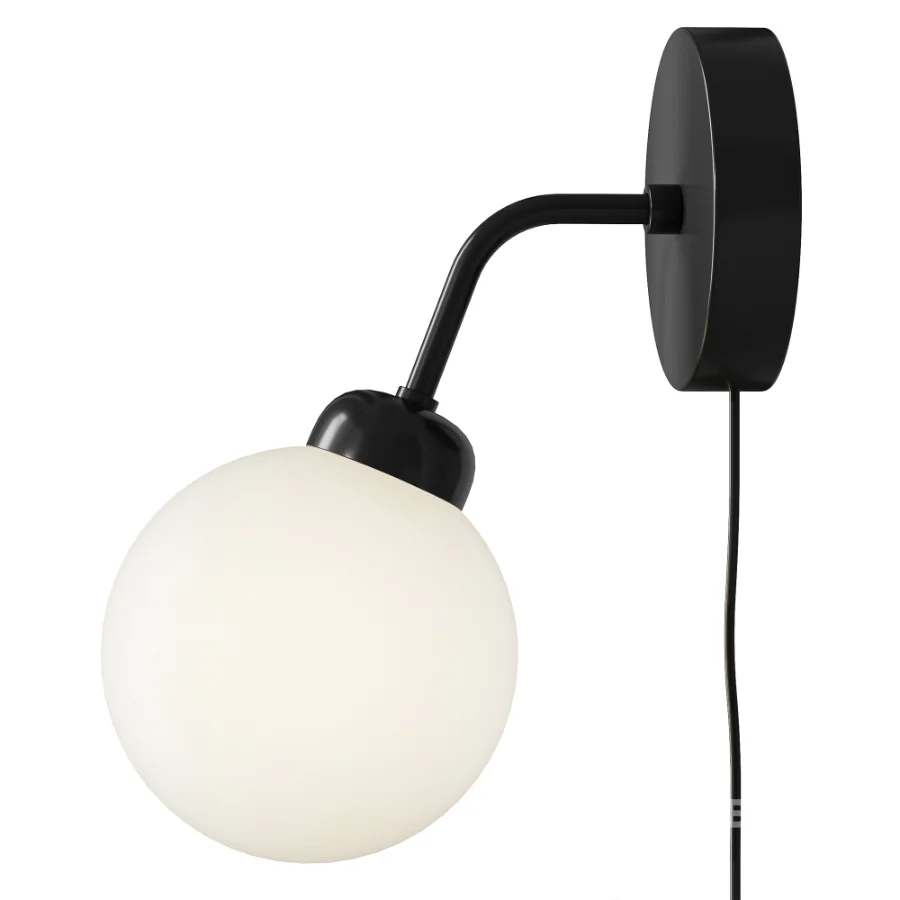 Nuura Apiales Wall Lamp Satin Black with Cord Image 1