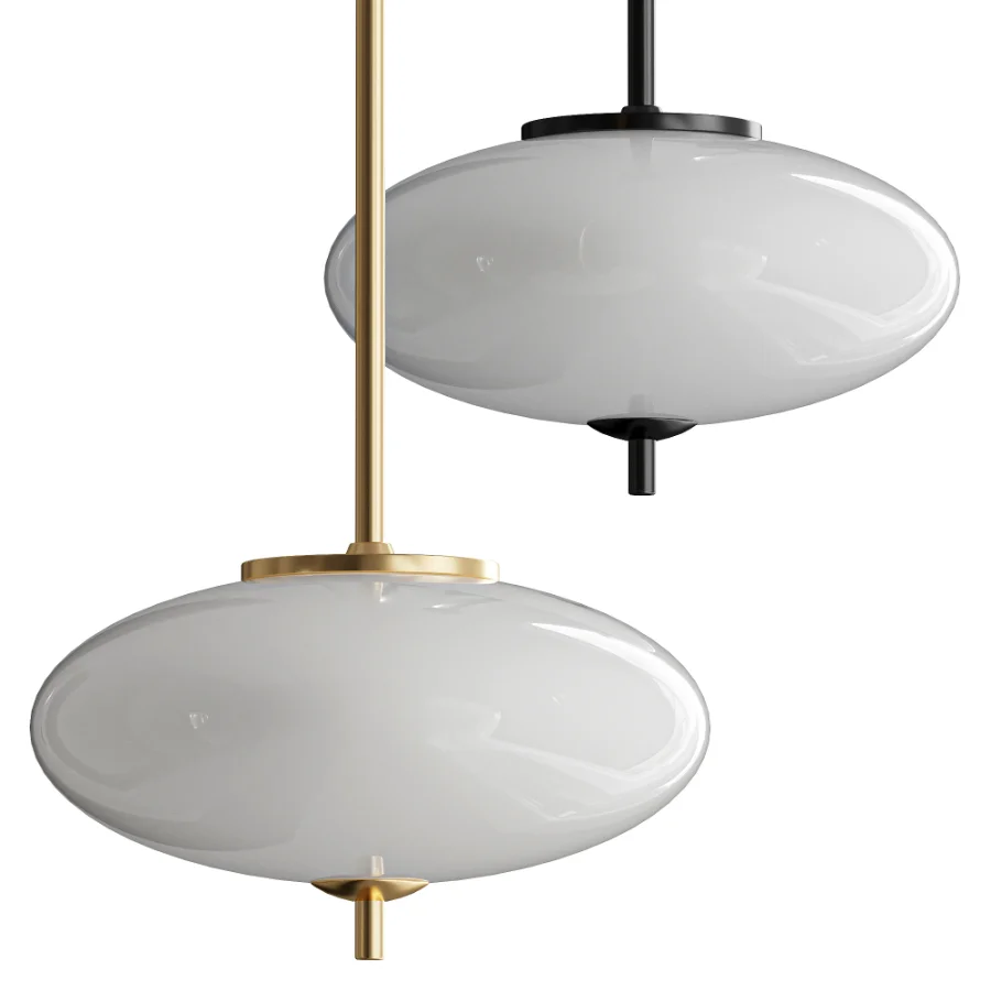 Parlait 1 Light Dimmable Modern Brass LED Pendant Light Image 3