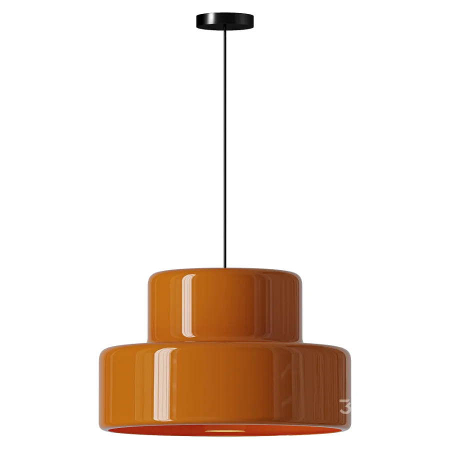 Bauhaus Vintage Orange Warm Pendant Light Image 2