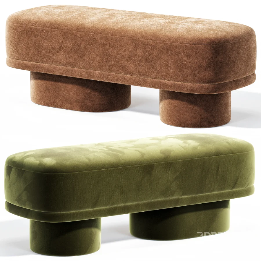 Lena Jacquard Pouf by Eve Furniture Image 5
