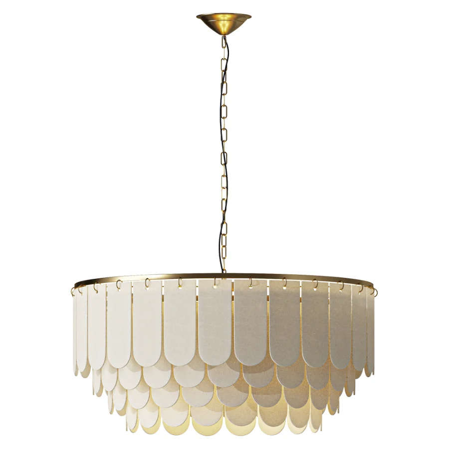 Cynthia Contemporary Layered Fabric Pendant Light Image 1