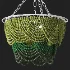 Etsy Green Beaded Wood Pendant Chandelier - Thumbnail 3