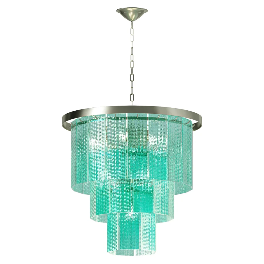 Italian Sea Green Murano Glass Sputnik Chandelier SimoEng Image 3