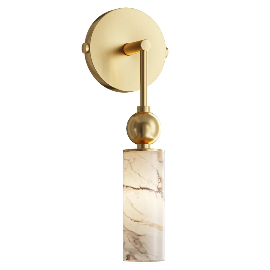 Harlin Alabaster Wall Lamp 1 heads Image 1