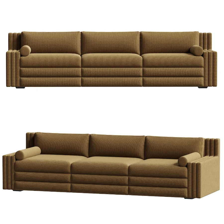 Salvadore Sofa in Army (300cm) by Laura Gonzalez Image 2
