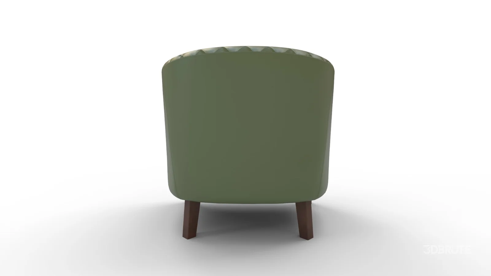 Leather Barrel Accent Chair Image 4