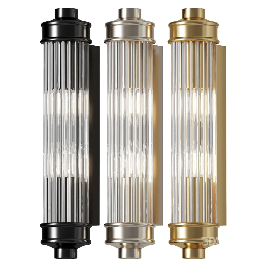 Belae Modern Sleek Cylindrical Glass Wall Sconce Image 1