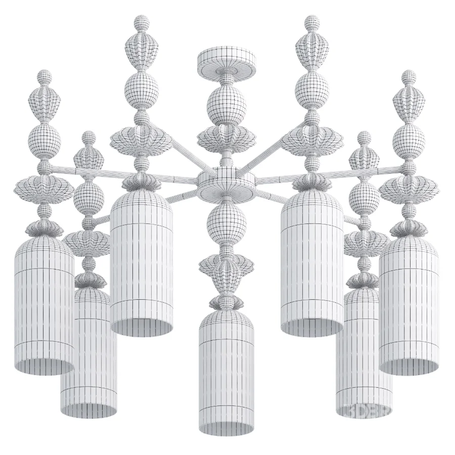 Chandelier on a rod Odeon Light Bizet Image 2