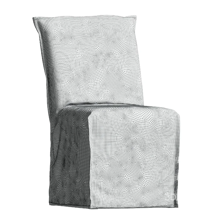 Addison Flange Slipcovered Dining Chair Image 3
