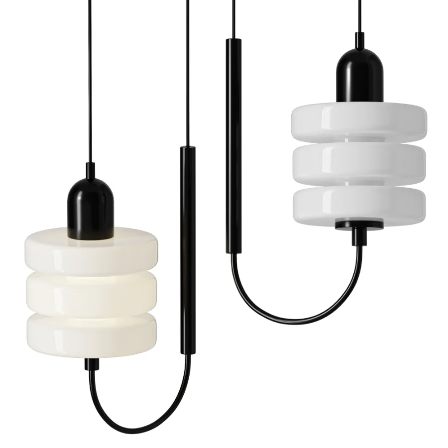 Minimalist Frosted Glass Lantern LED Pendant Light Image 3