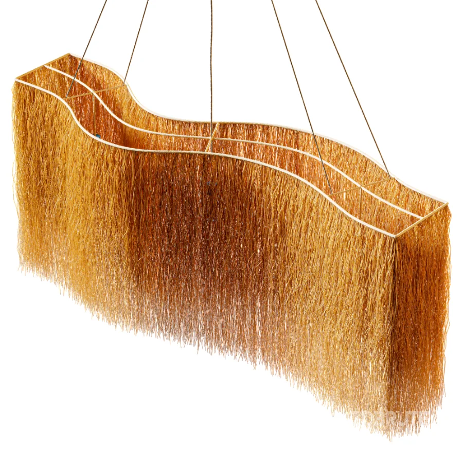 Organic Buriti Fiber Pendant Light Image 5
