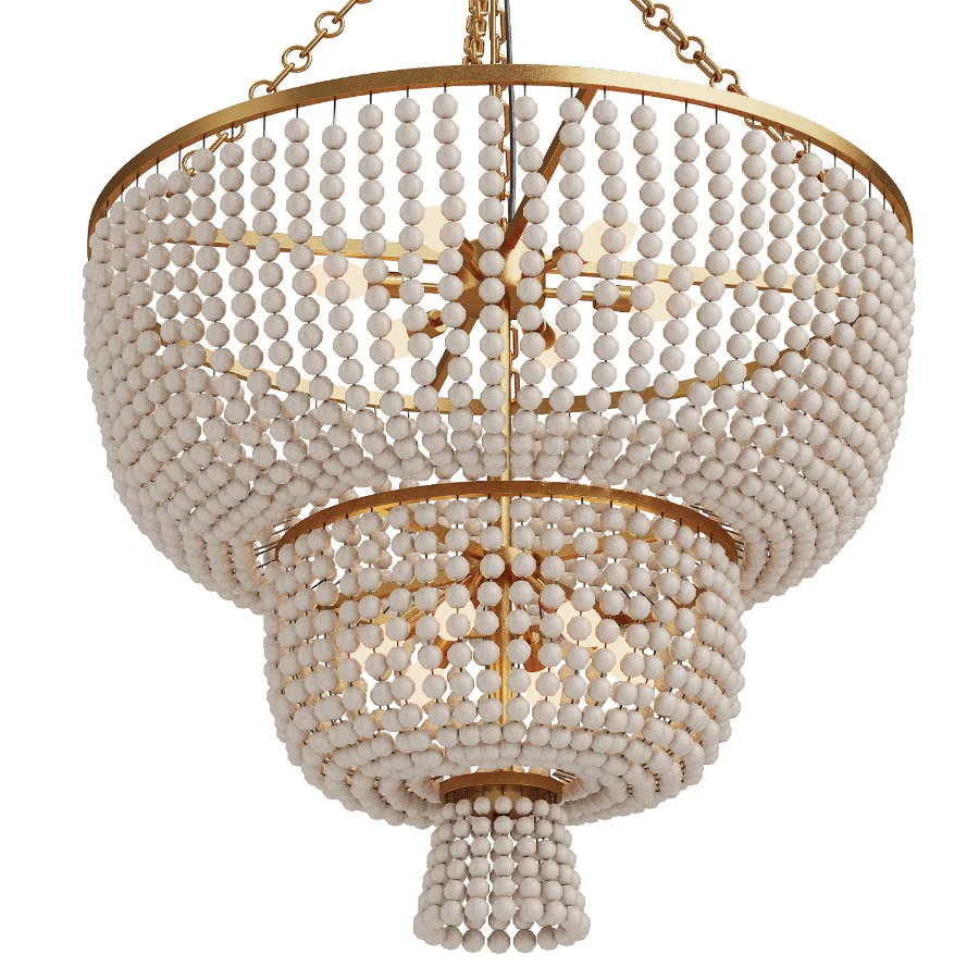 Beaded Kona Tiered Chandelier Image 4