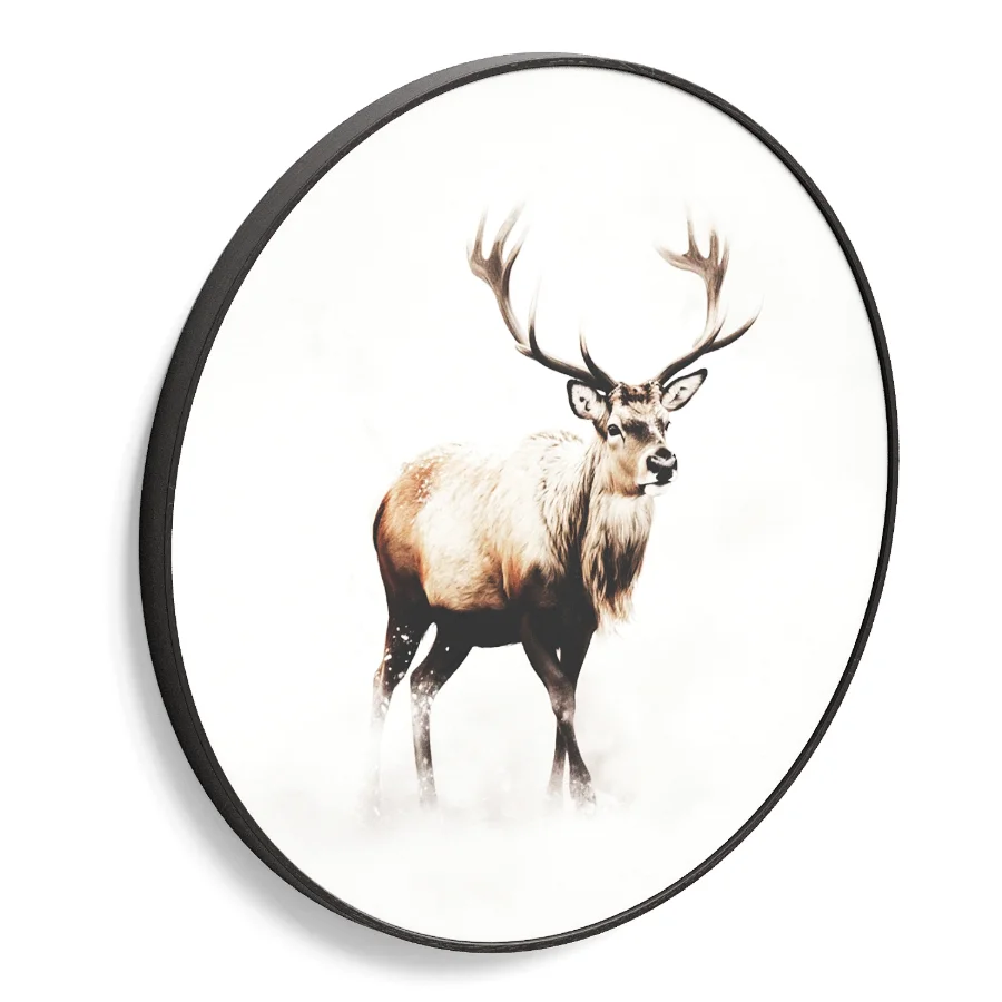 Wall Painting Deer in white winter Image 2