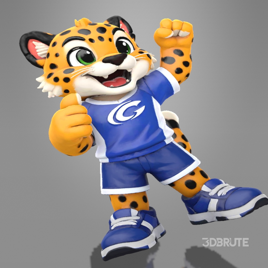 Cartoon Leopard Mascot Character Image 1