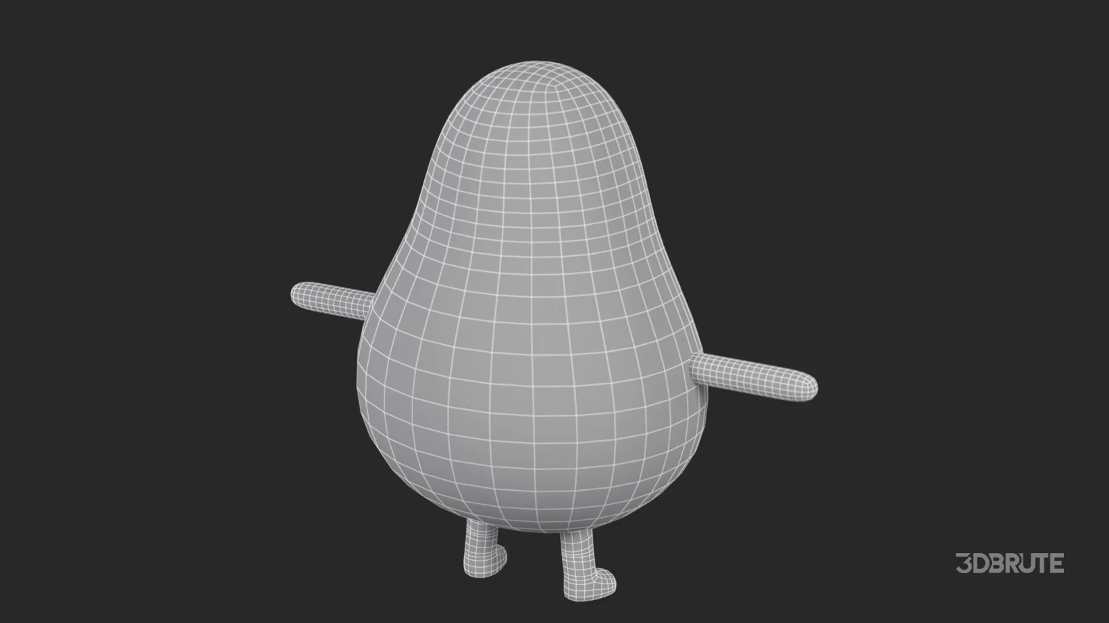 Avocado Cartoon 3D Character Image 8