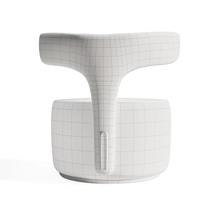 Modern Designer Wooden Armchair with Fabric Seat Image 6