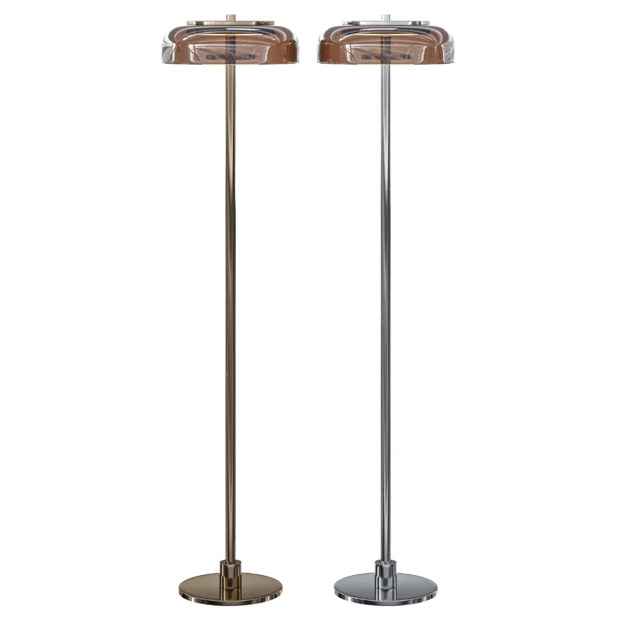 Small mouth blown LED floor lamp Blossi Image 1