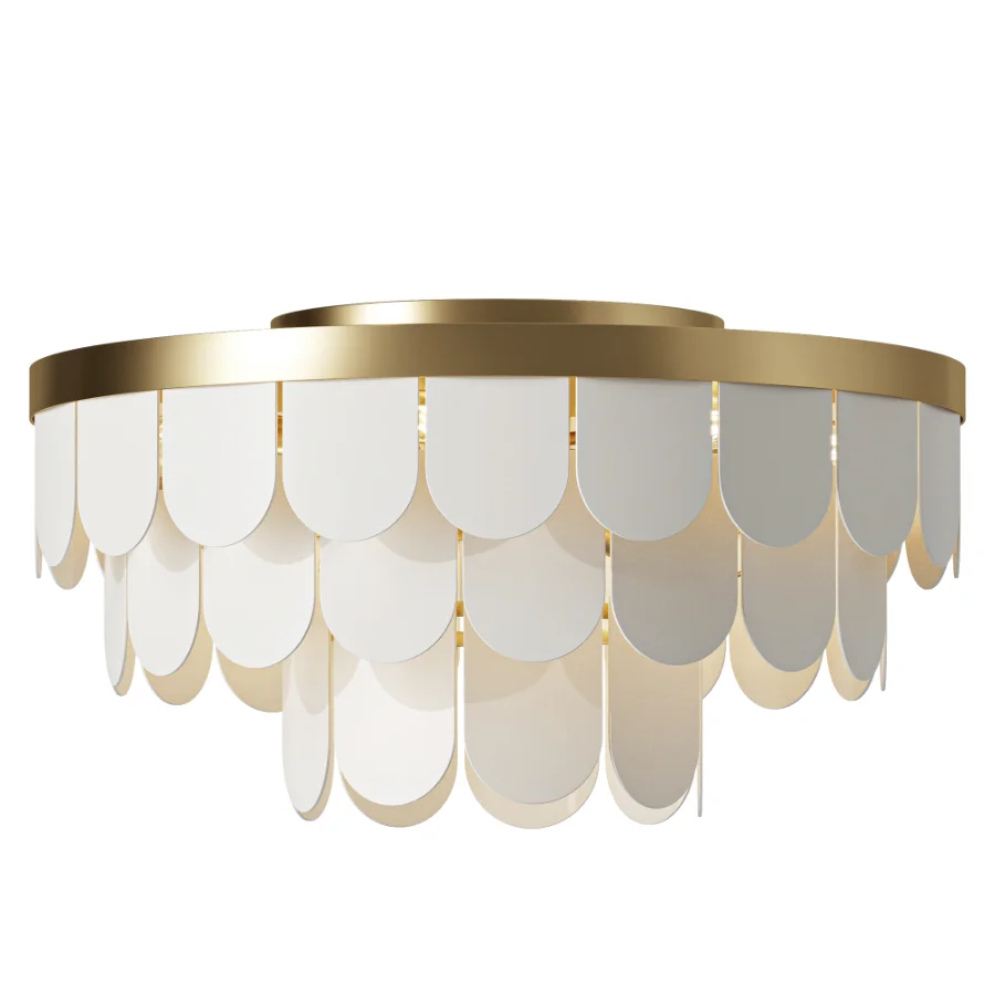 Possini Haumea Gold Glass Ceiling Lamp Image 2
