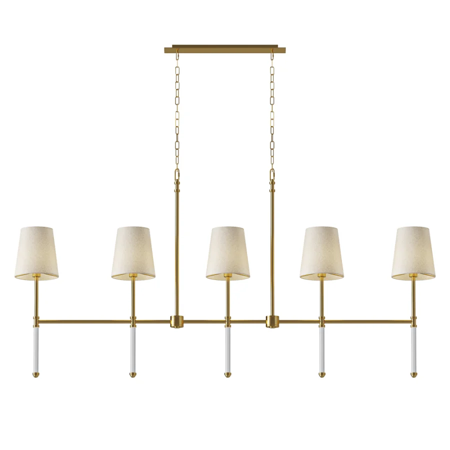 DEMIAN LONG slatted chandelier Image 2