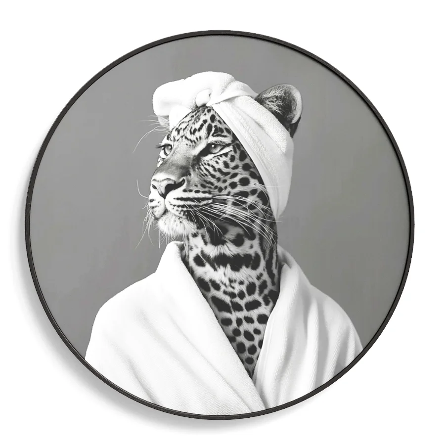 Generous spa time out with leopard Wall Painting Image 1