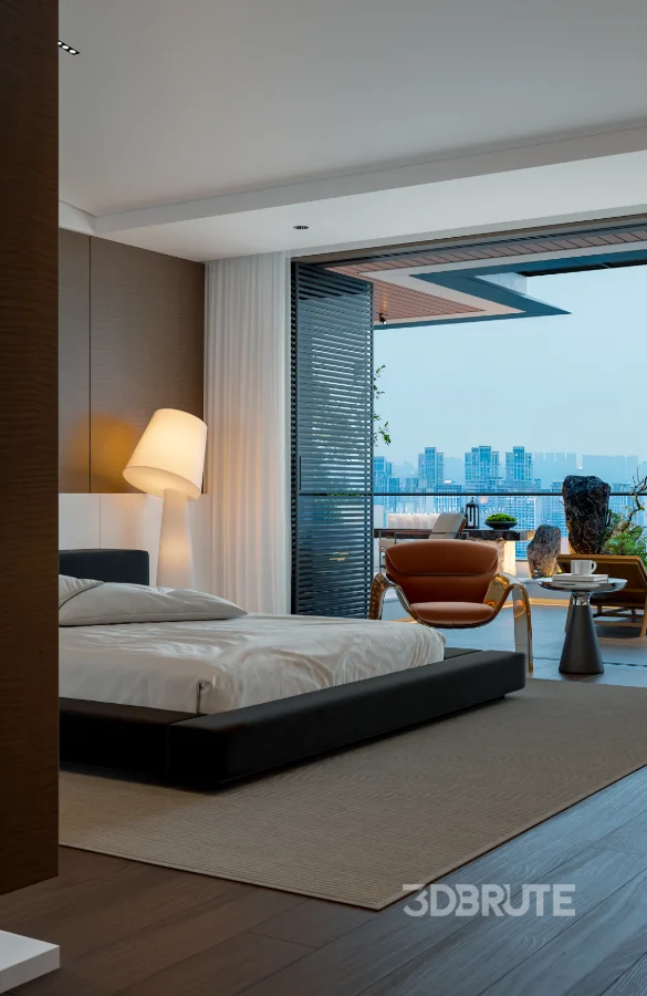 Open‑view balcony bedroom Image 8