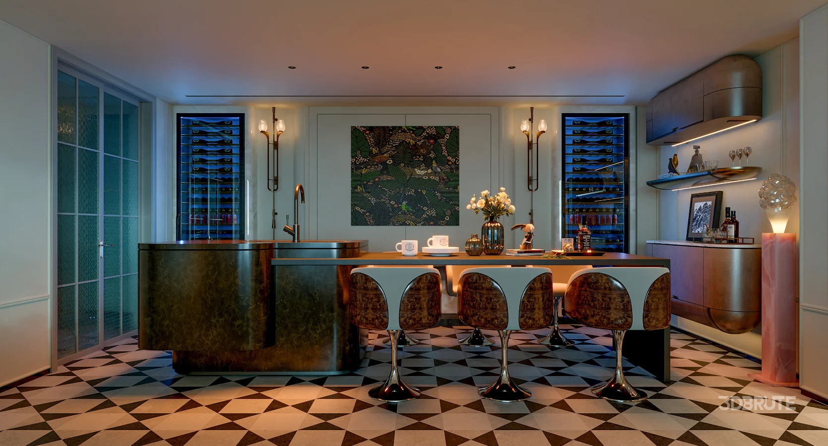 Luxurious living room and dining room Image 1