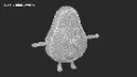 Avocado Cartoon 3D Character - Thumbnail 10