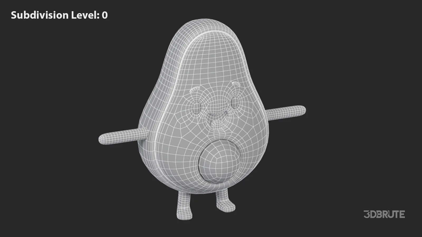Avocado Cartoon 3D Character Image 10