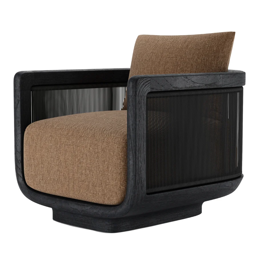 RH Brera Teak Lounge Chair Image 6