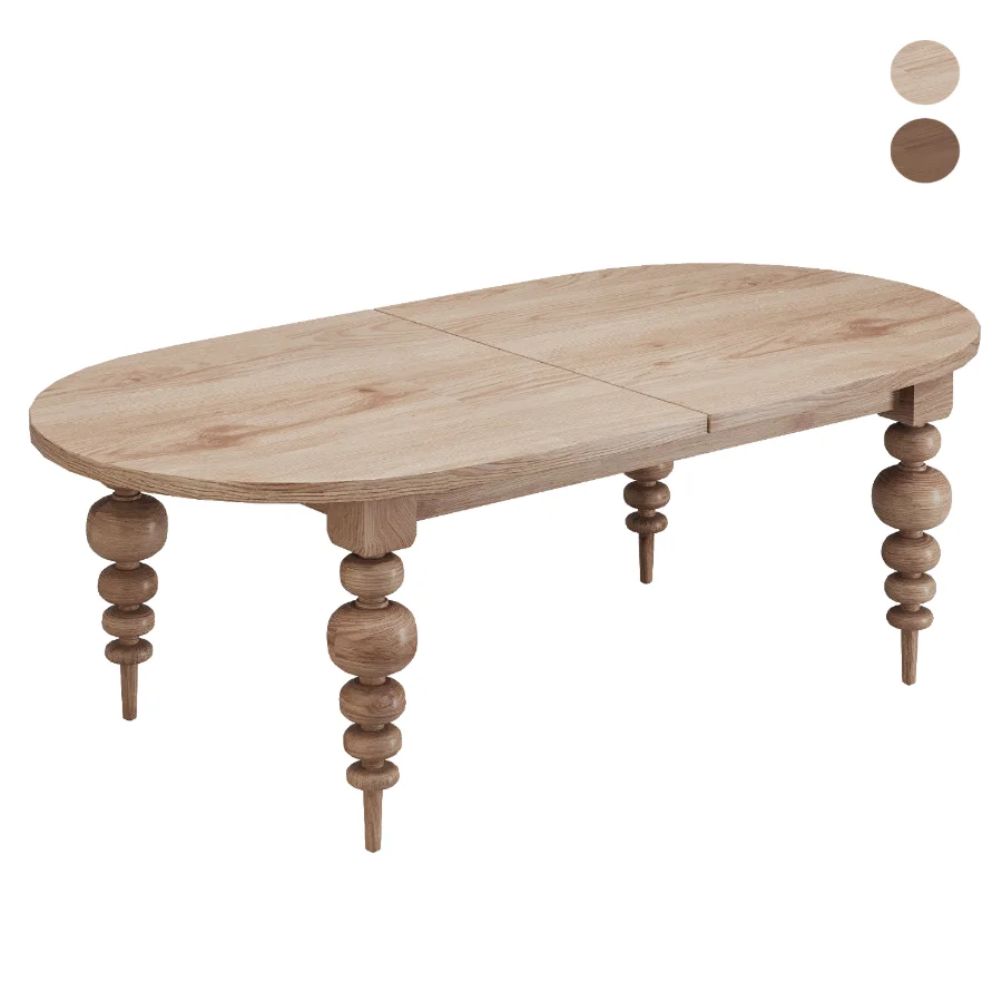 Oval extendable dining table Image 1