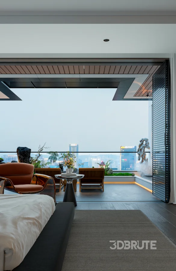 Open‑view balcony bedroom Image 9