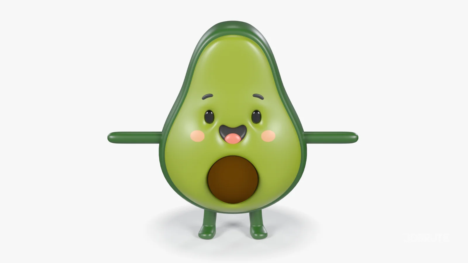 Avocado Cartoon 3D Character Image 5
