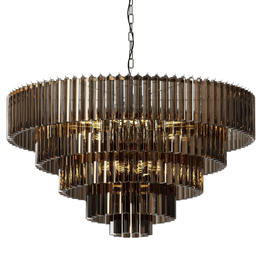 Trihedron Smoky 14 Light Chandelier Image 1