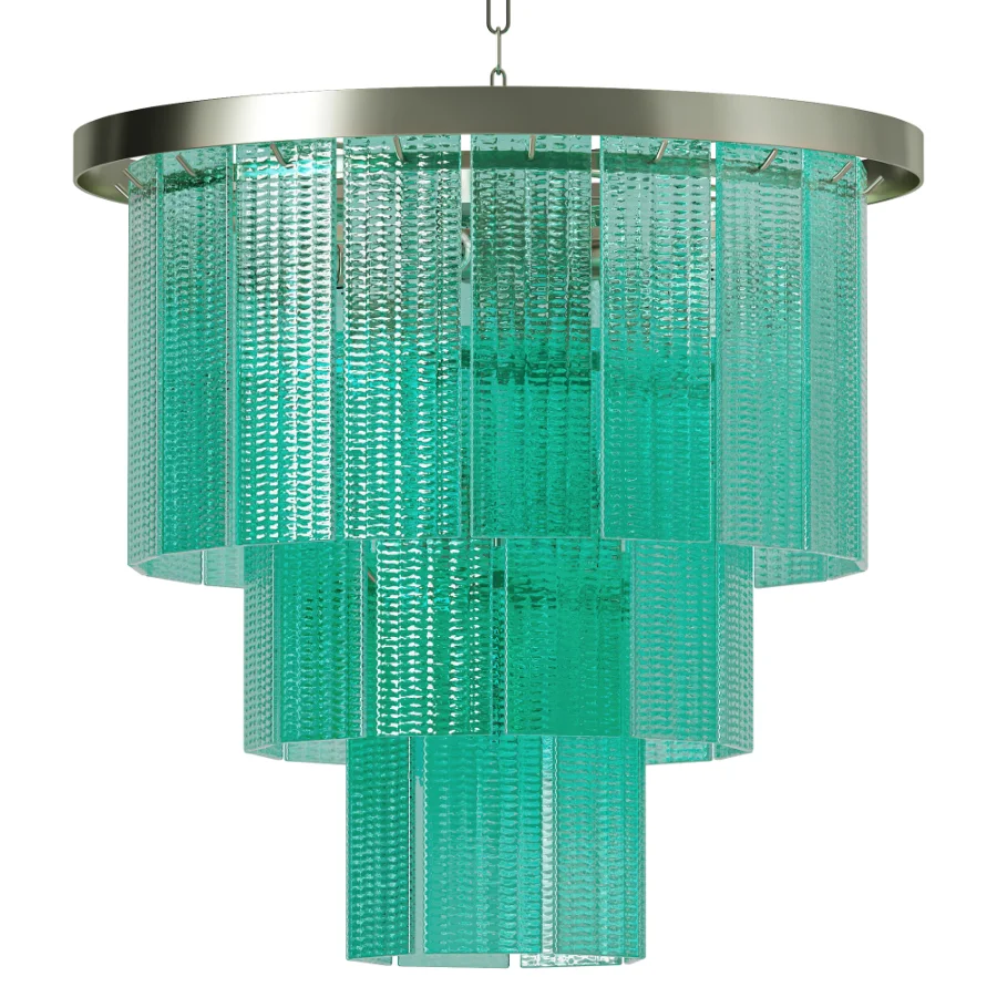 Italian Sea Green Murano Glass Sputnik Chandelier SimoEng Image 1