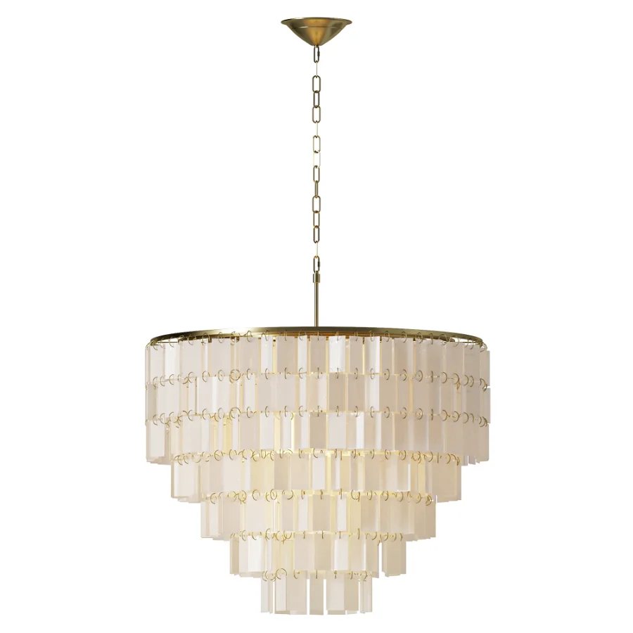 ALOADecor Capiz Shell Farmhouse Chandelier Image 3