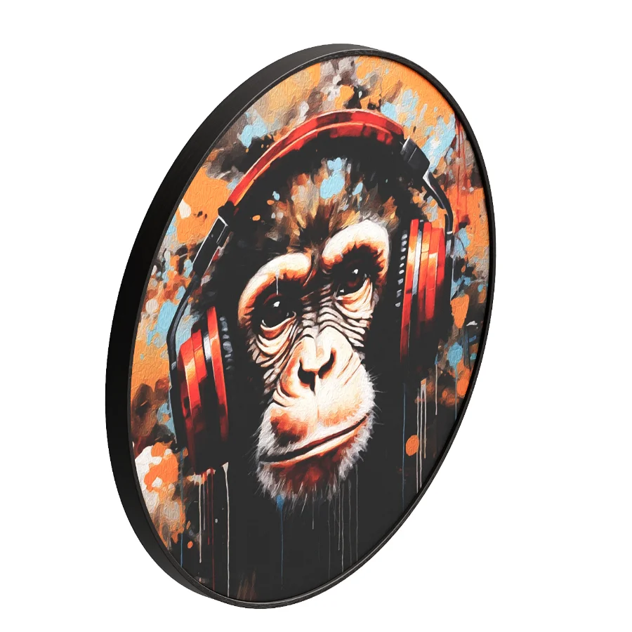 DJ monkey with headphones Image 1