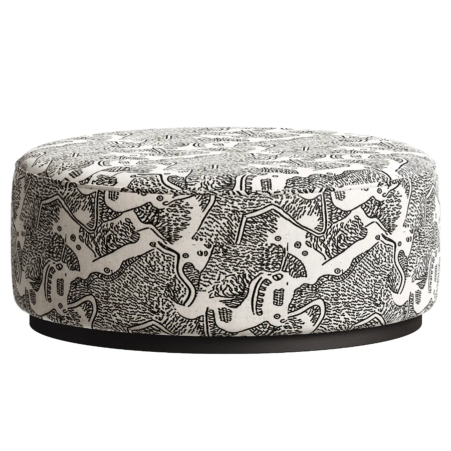 Aldora Round Ottoman Lulu and Georgia Image 4